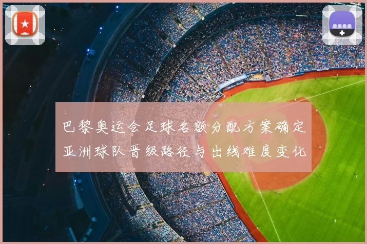 巴黎奥运会足球名额分配方案确定亚洲球队晋级路径与出线难度变化